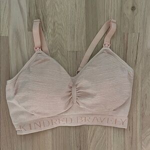 Kindred Bravely Sublime® Hands-Free Pumping & Nursing Bra Beige